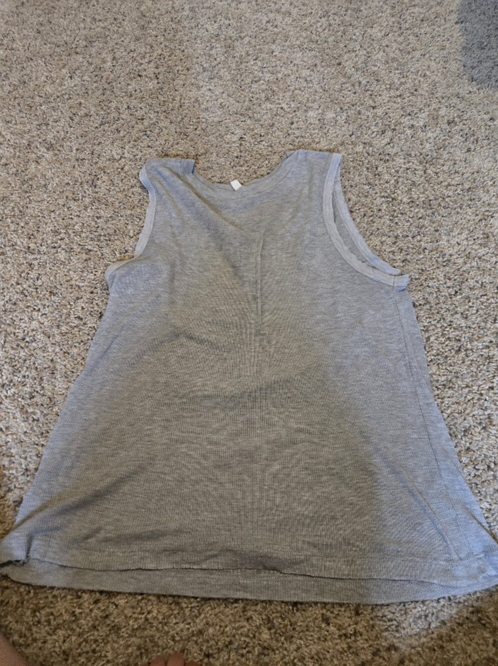 Free People Women’s Sleeveless Ribbed Tank Top - Gray